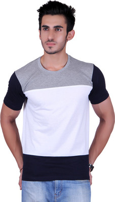 

Vivid Bharti Solid Men's Round Neck Multicolor T-Shirt