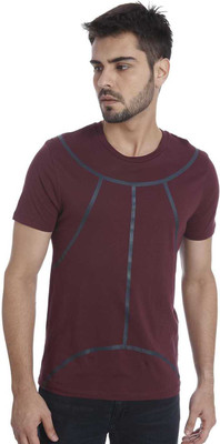 

Jack & Jones Solid Men's Round Neck Maroon T-Shirt, Fig