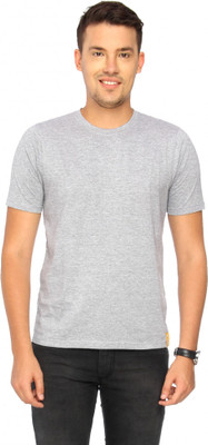 

Campus Sutra Solid Men Round Neck Grey T-Shirt
