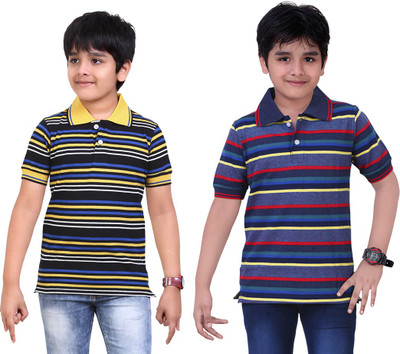 

Dongli Boys Printed T Shirt(Black, Pack of 2), Multicolor