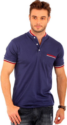 

Smugglerz Inc. Solid Men' Henley Dark Blue T-Shirt, Navy
