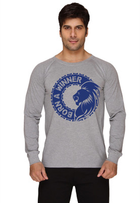 

SayItLoud Printed Men's Round Neck Grey T-Shirt