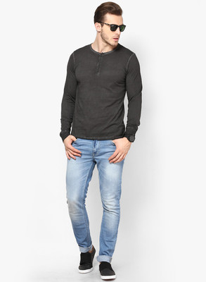 

Jack & Jones Solid Men's Round Neck Black T-Shirt