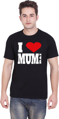 

Tantra Graphic Print Men's Round Neck Black T-Shirt