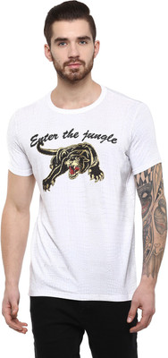 

Fritzberg Printed Men's Round Neck White T-Shirt, Noble white