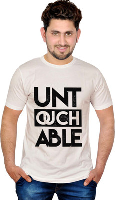 INKIT Graphic Print Men' Round Neck White T-Shirt