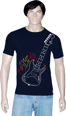 

Tshirt.in Graphic Print Men's Round Neck Dark Blue T-Shirt, Navy