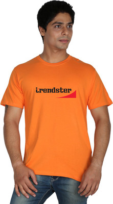 

Trendster Printed Men's Round Neck Orange T-Shirt