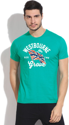 

Pepe Jeans Printed Men's Round Neck Green T-Shirt