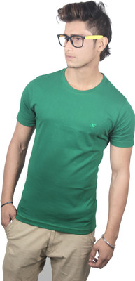 

Spur Solid Men' Round Neck Dark Green T-Shirt, Dk. green