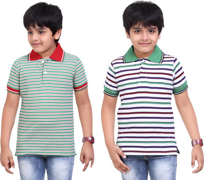 

Dongli Boys Printed T Shirt(Green, Pack of 2), Multicolor