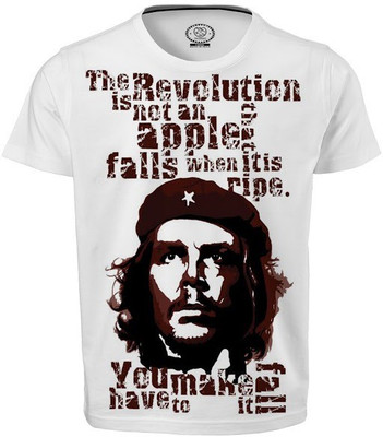 

Vinminn Printed Men's Round Neck White T-Shirt