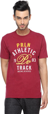 

Proline Printed Men's Round Neck Maroon T-Shirt