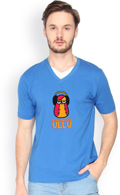 

Campus Sutra Solid Men V-neck Blue T-Shirt, Royal blue
