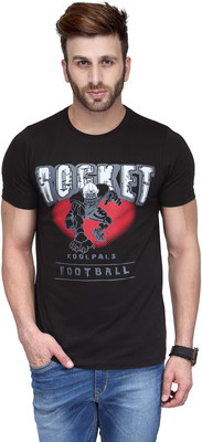 

Koolpals Printed Men Round Neck Black T-Shirt