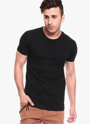 

Fabnic Solid Men & Women Round Neck Black T-Shirt