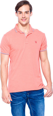 

Mufti Solid Men's Polo Neck Red T-Shirt, Tomato