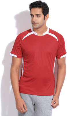 

REEBOK Solid Men's Round Neck Red T-Shirt, Excred