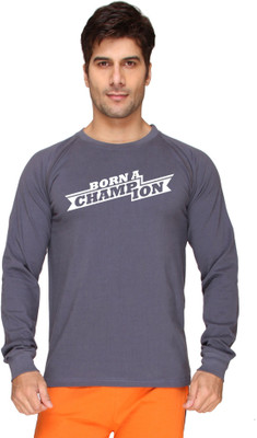 

SayItLoud Printed Men's Round Neck Grey T-Shirt, Dark grey