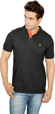 

Woodside Solid Men's Polo Neck Black T-Shirt, Handsome black