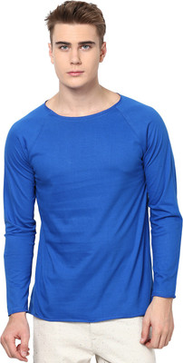 

Unisopent Designs Solid Men' Round Neck Blue T-Shirt