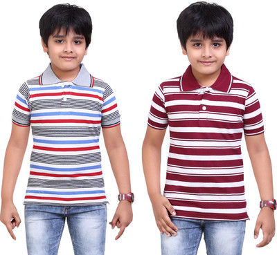 

Dongli Boys Printed T Shirt(Grey, Pack of 2), Multicolor