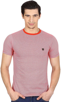

Cloak & Decker Striped Men's Round Neck Orange T-Shirt