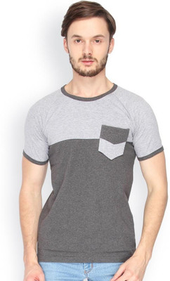 

Campus Sutra Solid Men Round Neck Grey, Grey T-Shirt, Grey & charcoal melange