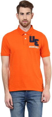 

Urban Eagle by Pantaloons Solid Men' Polo Neck Orange T-Shirt