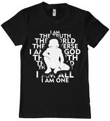 

DNA Graphic Print Men' Round Neck Black T-Shirt