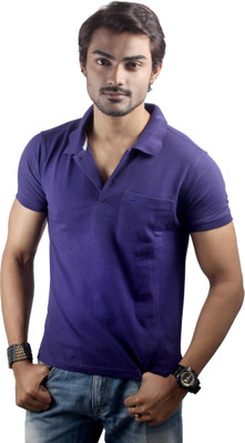 

Spur Solid Men's Polo Neck Purple T-Shirt, Dark purple