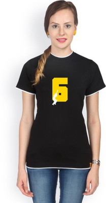 

Campus Sutra Solid Women's Round Neck Black T-Shirt