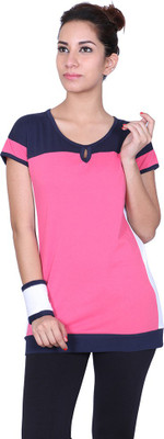 

Proline Solid Women's Round Neck Pink T-Shirt