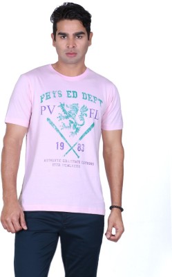 

Proline Graphic Print Men's Round Neck Pink T-Shirt