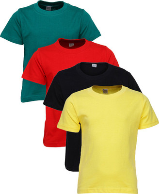 

Gkidz Boys Solid T Shirt(Multicolor, Pack of 4, Yellow