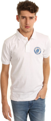 

Wrangler Graphic Print Men's Polo Neck White T-Shirt