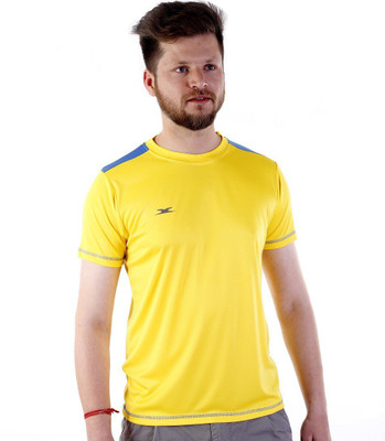

Zagros Solid Men's Round Neck Yellow T-Shirt