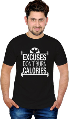 

INKIT Graphic Print Men's Round Neck Black T-Shirt
