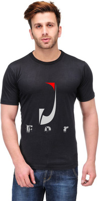 

Trendster Printed Men's Round Neck Black T-Shirt