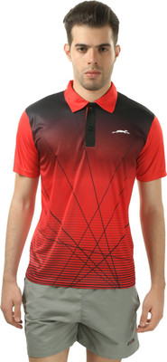 

Stag Printed Men's Polo Neck Red, Black T-Shirt, Black;red