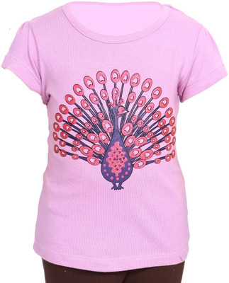 37% OFF on Bio Kid Girls Printed T Shirt(Purple)