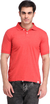 

BigIdea Solid Men's Polo Neck Red T-Shirt