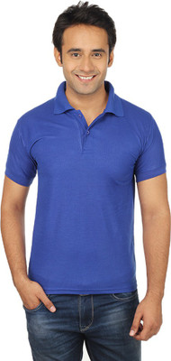 

Quetzal Solid Men's Polo Neck Blue T-Shirt, Navy blue