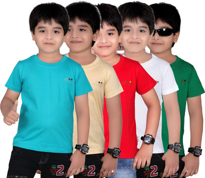 

FabTag - Dongli Boys Solid T Shirt(Multicolor, Pack of 3, Multicolor_5