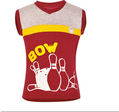 

Gkidz Sleeveless Printed Boys Sweatshirt, Maroon