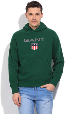 

Gant Solid Men's Hooded Green T-Shirt, Zcol