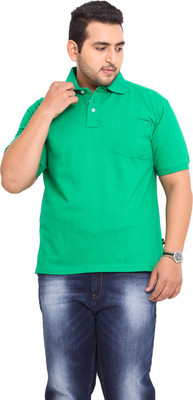 

John Pride Solid Men's Polo Neck Green T-Shirt