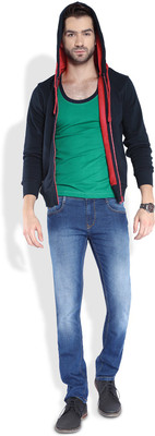 

Parx Solid Men's Hooded Blue T-Shirt
