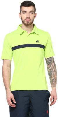 

Aurro Self Design Men's Polo Neck Green T-Shirt, Navy