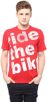 

Ajile by Pantaloons Printed Men's Round Neck Red T-Shirt, Deep red